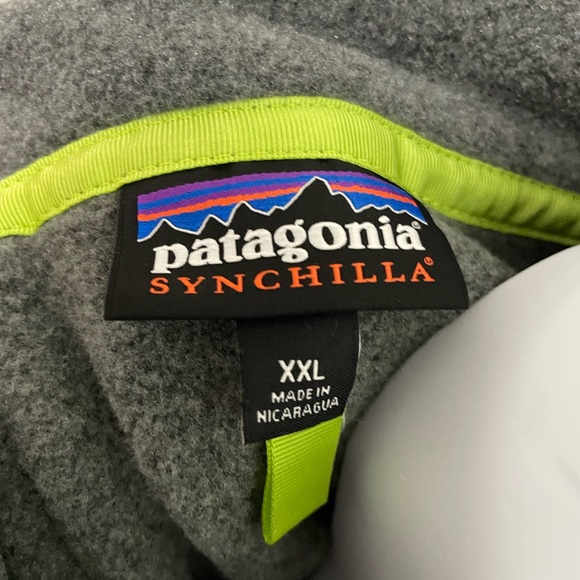 Patagonia Synchilla Snap T Fleece Lightweight Pullover Sweater Gray Blue Green - Picture 9 of 9